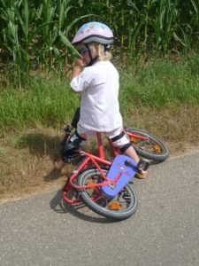 child bicycle fall